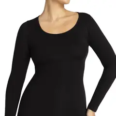 MONARCH - Polera Faja Larga Negro
