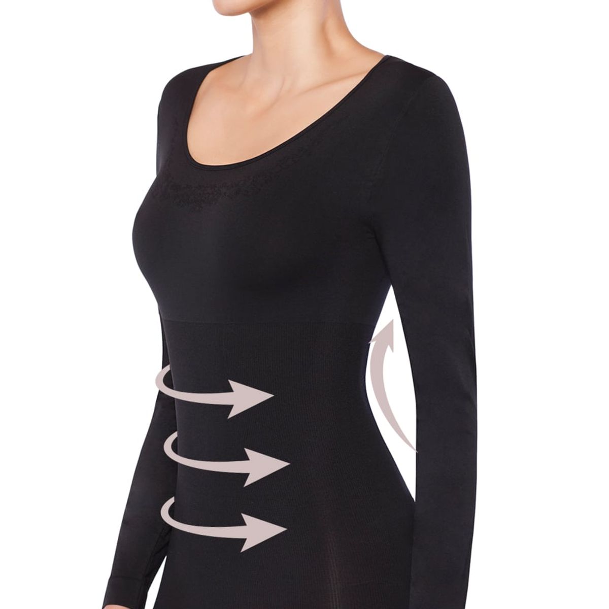 MONARCH - Polera Faja Larga Negro Monarch