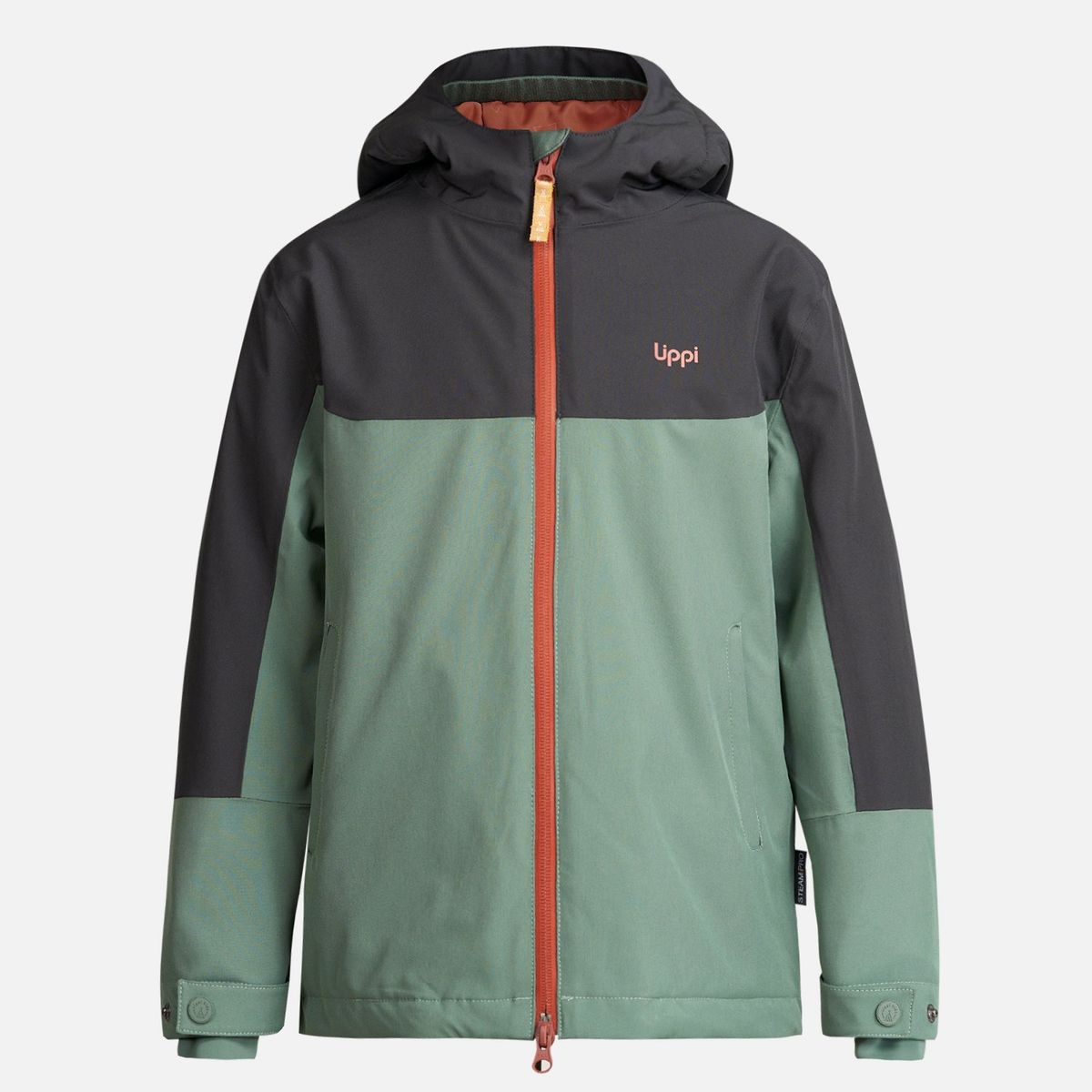 LIPPI - Chaqueta Niño Sierra Nevada B-Dry Steam-Pro Hoody Jacket Verde Botella/Negro Lippi