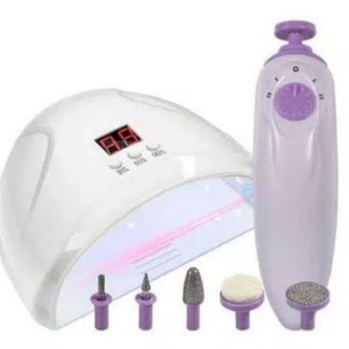 OEM - KIT 2 EN 1 MANICURA SECADOR DE UÑAS LED SET LIMPIEZA