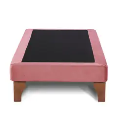 DULCES SUEÑOS - Base De Cama Europea Palo Rosa Felpa 1.5 Plaza 105X200