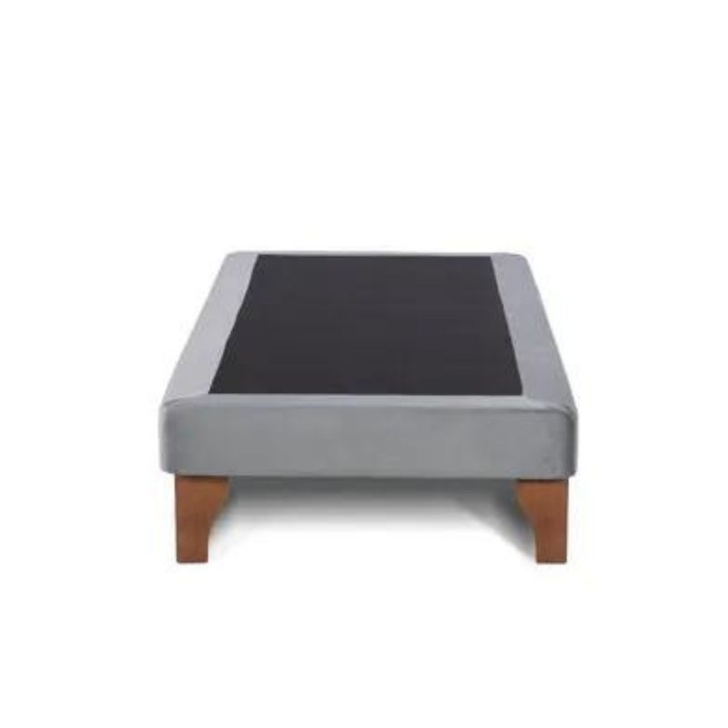 DULCES SUEÑOS - Base De Cama Europea Gris Claro Felpa 1.5 Plaza 105X200