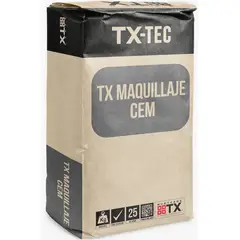 TX - Maquillaje Cem - Mortero Para Irregularidades, Saco 20 Kg