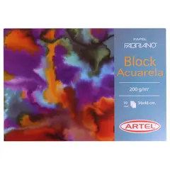 ARTEL - BLOCK FABRIANO ACUARELA 10HJ200G 34X48CM