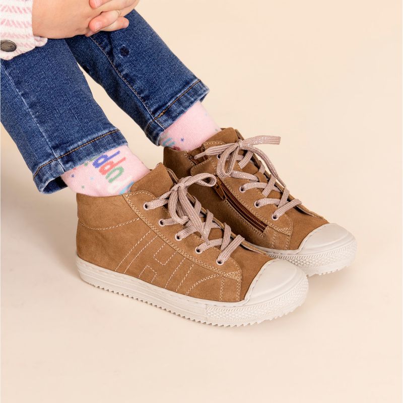 HUSH PUPPIES - Zapatilla Niña Heliades Café HUSH PUPPIES