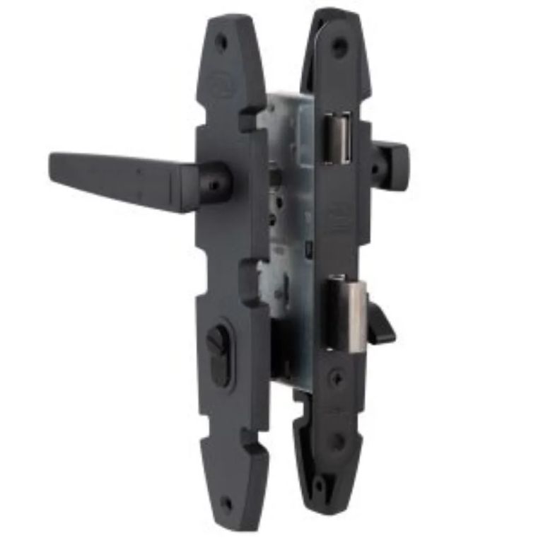 Cerradura Embutida Nordica B40 Negra de Bano