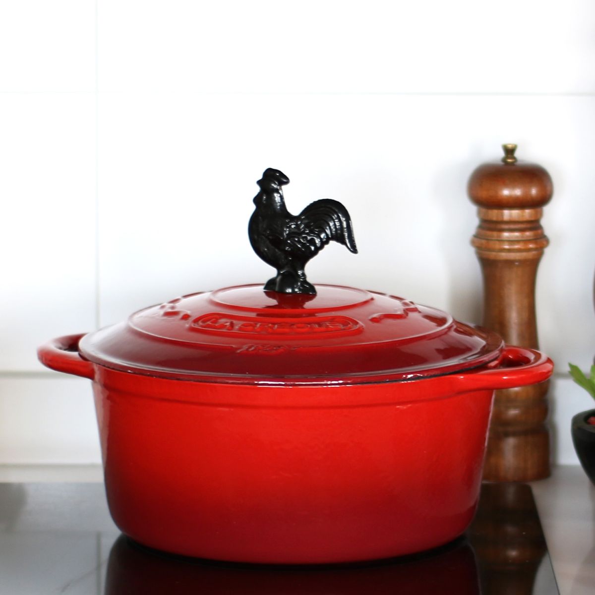 LA CREOLE - Olla Redonda 24 Cm Rouge Rubis 4 Lts