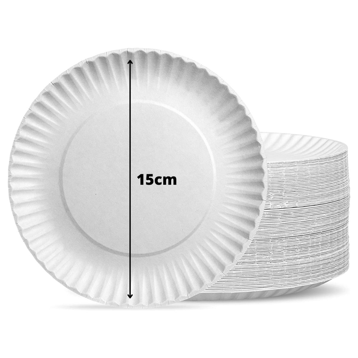 GENERICO - Plato Carton N° 1  100 unidades / Plato Desechable 15cm