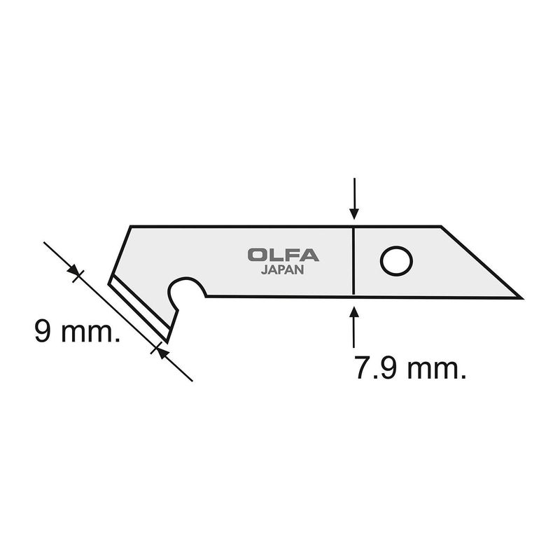 OLFA - REPUESTO CUCHILLA PLÁSTICOS 5 UNIDADES
