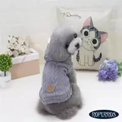 GENERICO - Poleron Lana Gris M mascotas