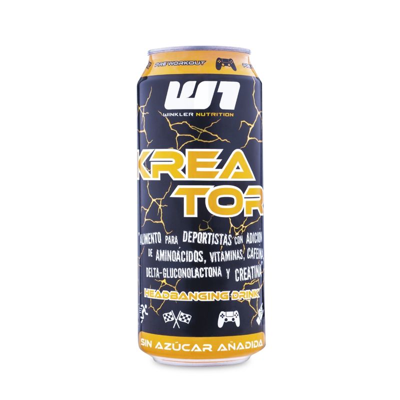 WINKLER NUTRITION - 6 Bebidas energéticas Kreator Psycho Lemonade 300mg cafeína 473 cc