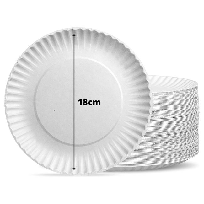 GENERICO - Plato Carton N° 2  100 unidades / Plato Desechable 18cm