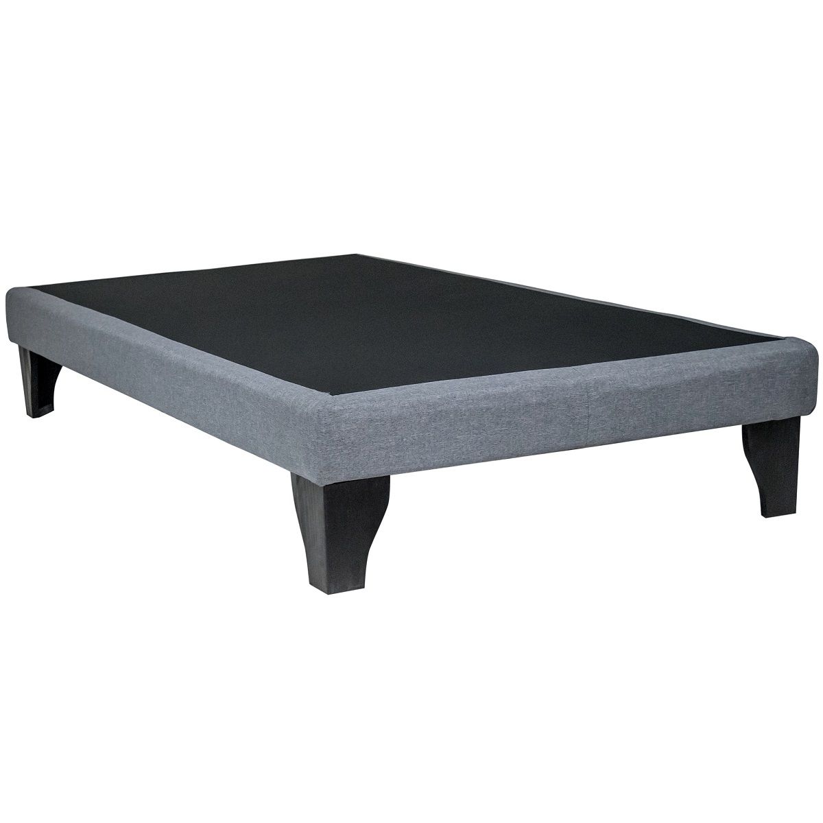 BLOCCARE - Base de Cama Emma 1.5 Plaza de 190 cm Box 13 - Patas de madera 19,5 cm