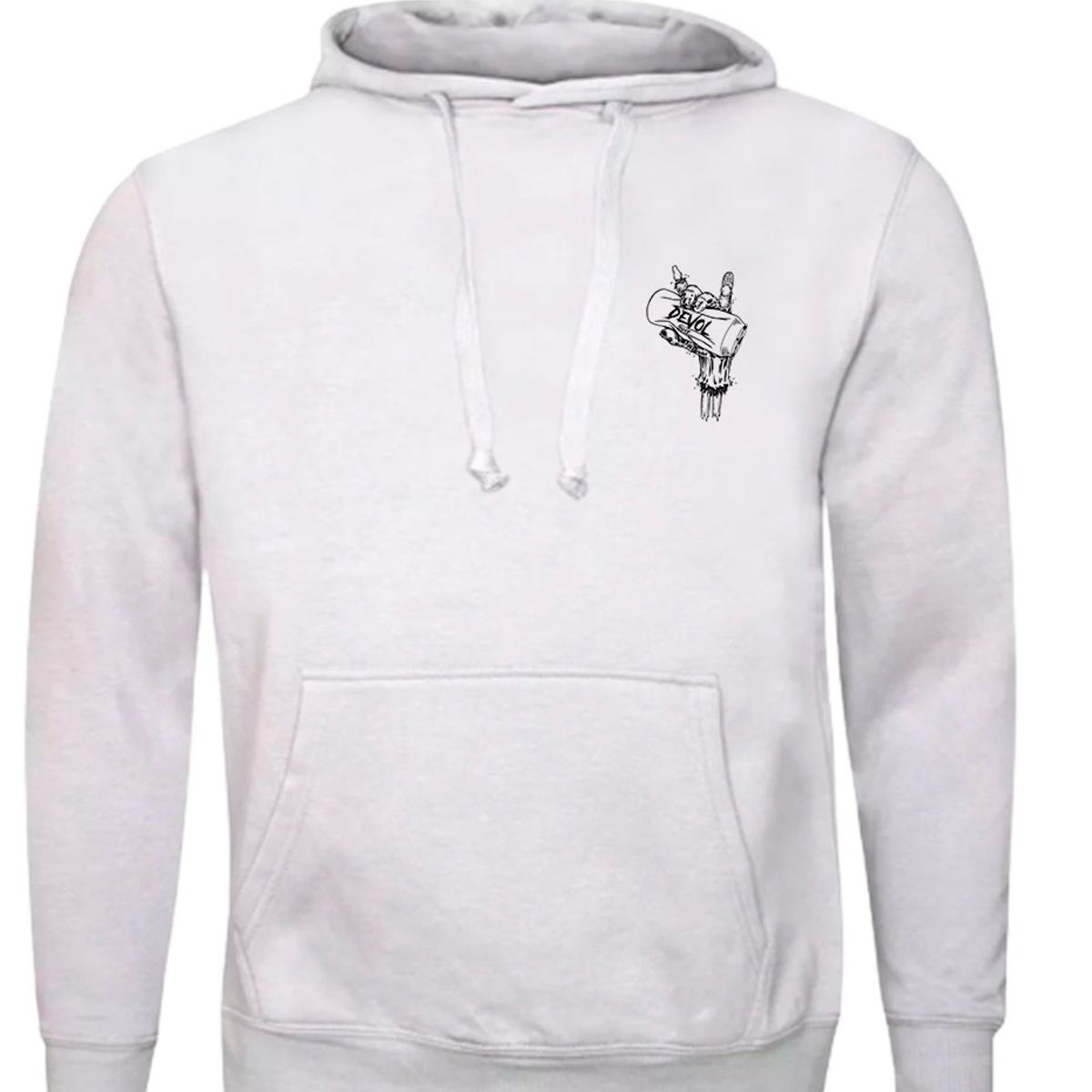 DEVOL COMPANY - Polerón Gnarly Flowers Blanco Devol Logo Beer