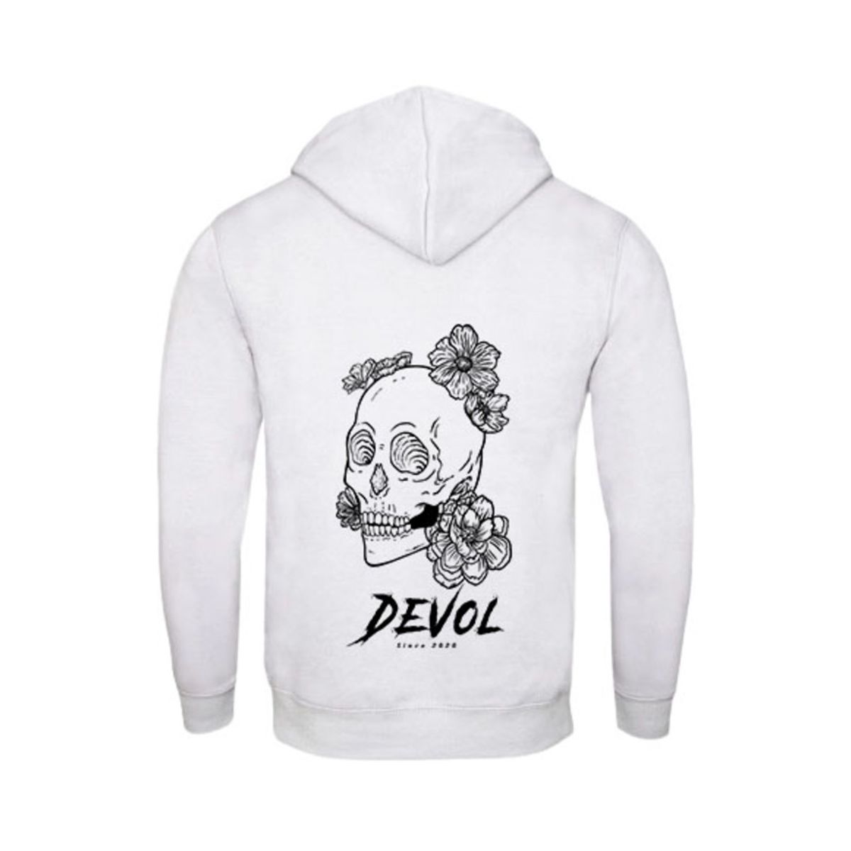 DEVOL COMPANY - Polerón Gnarly Flowers Blanco Devol Logo Origin