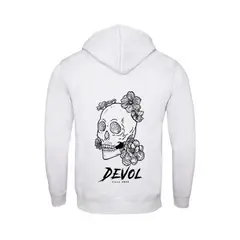DEVOL COMPANY - Polerón Gnarly Flowers Blanco Devol Logo Origin