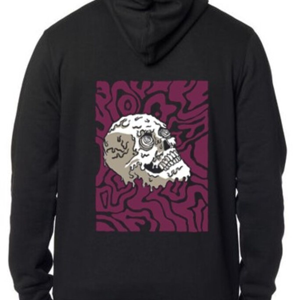 DEVOL COMPANY - Polerón Melted Skull Negro Devol Logo Origin