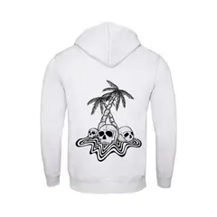 DEVOL COMPANY - Polerón Tropical Rides Blanco Devol Logo Flowers