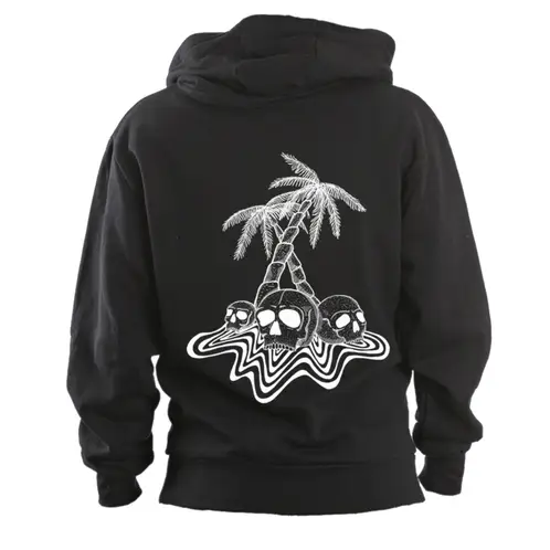 DEVOL COMPANY - Polerón Tropical Rides Negro Devol Logo Flowers