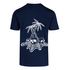 DEVOL COMPANY - Polera Tropical Rides Azul Navy Devol Logo Tropical