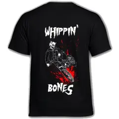 DEVOL COMPANY - Polera Whippin Bones Negra Devol Logo Flowers