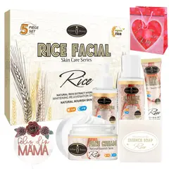 AICHUN BEAUTY - Set De Arroz Serum Crema Jabón Tónico Contorno De Ojos.-