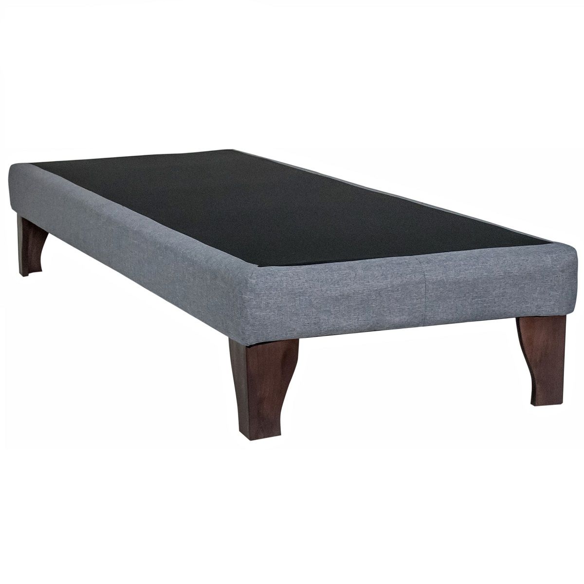 BLOCCARE - Base de Cama Emma 1.5 Plaza Box 13 cm de 200 cm - con patas de madera 19.5 cm