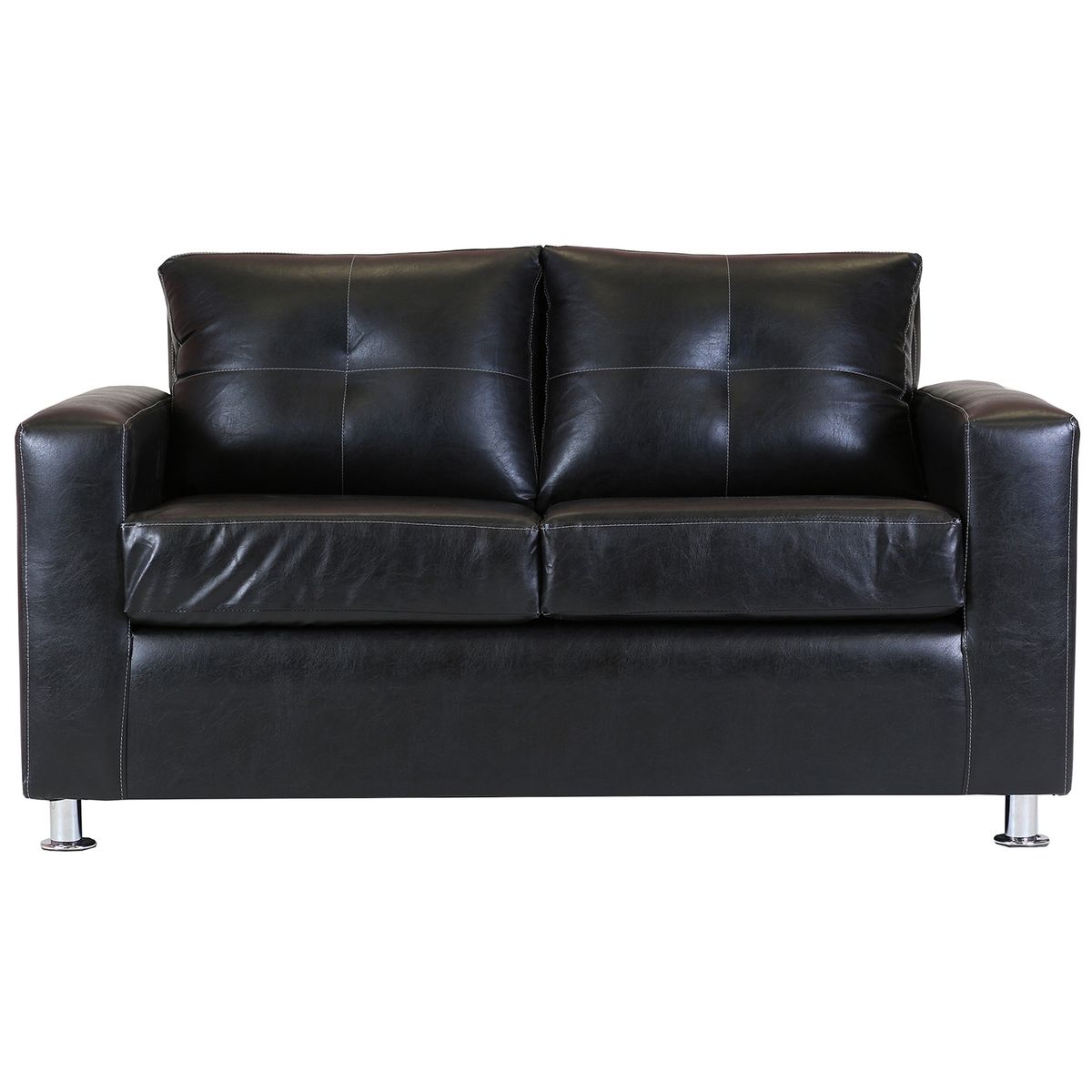 MUEBLES AMERICA - Living George 211 Cuero PU Negro