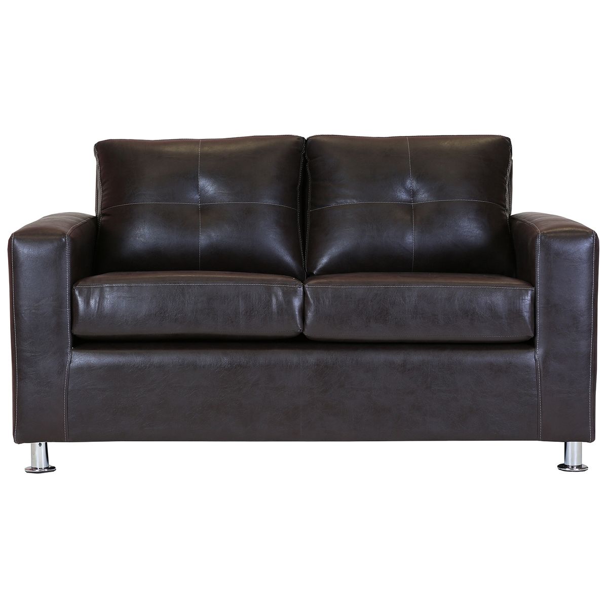 MUEBLES AMERICA - Living George 211 Cuero PU Café Moro