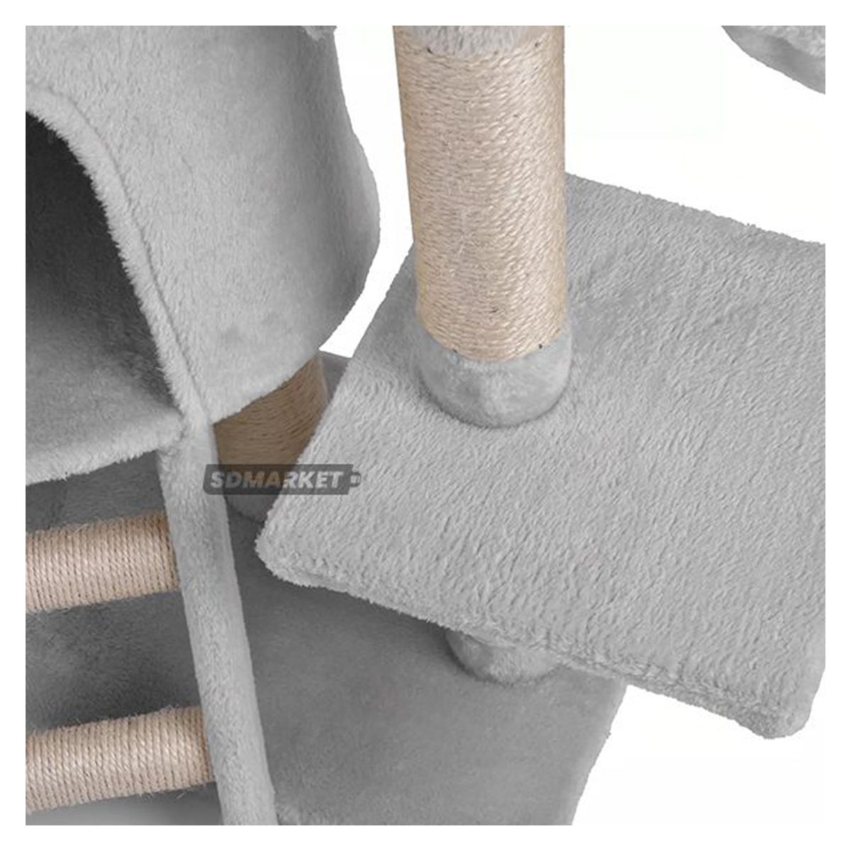 SDFIT - Rascador Casa de Gato Color Gris 96 cm Sisal Mod KMB004…