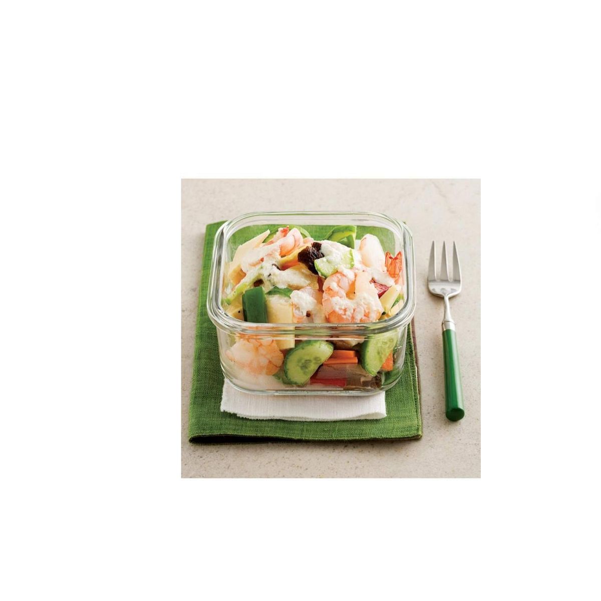 GLASSLOCK - CONTENEDOR VIDRIO HERMÉTICO CUADRADO 1200 ML GLASSLOCK