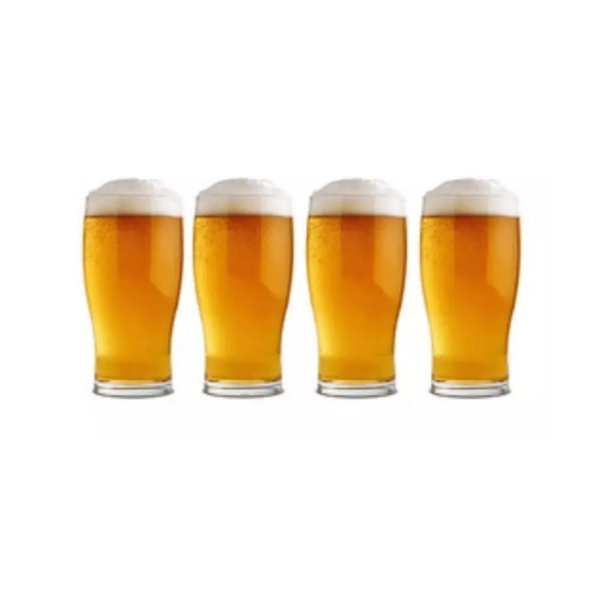 ALLEGRA - Set 4 Vasos Cerveceros Vidrio Modelo Amberes 564ml.