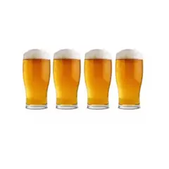 ALLEGRA - Set 4 Vasos Cerveceros Vidrio Modelo Amberes 564ml