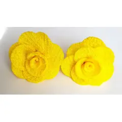 CATHALIFAUDJOYAS - Aros flor tela topes