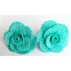 CATHALIFAUDJOYAS - Aros flor tela topes