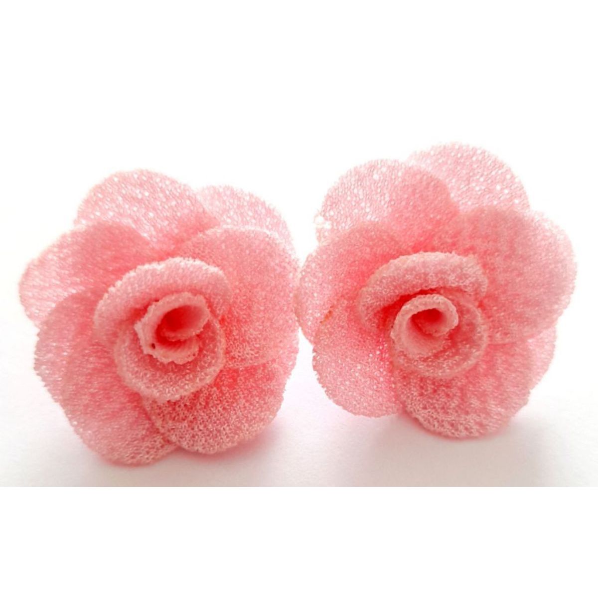 CATHALIFAUDJOYAS - Aros flor tela topes CathalifaudJoyas