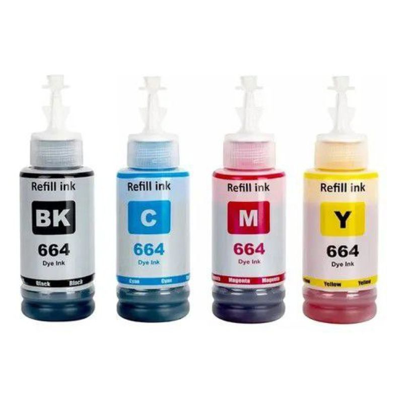 LOGIC - Pack 4 Tintas Alternativa Para Epson 664/667 100 ml (4 Colores)