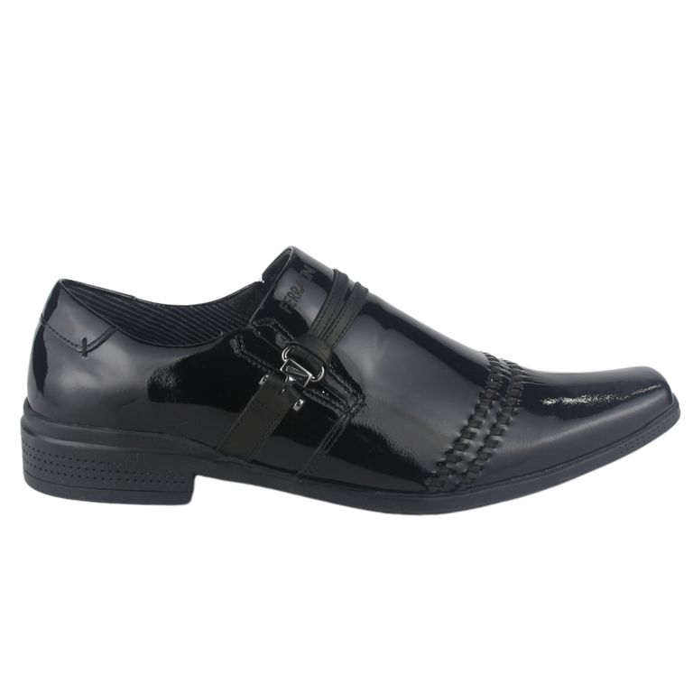 Zapato Hombre Negro Charol Casual 4349.