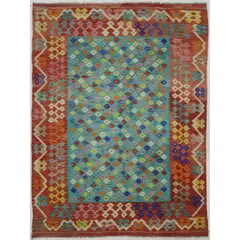 BAZHARS - Alfombra 292X206 cm Artesanal Kilim Vegi