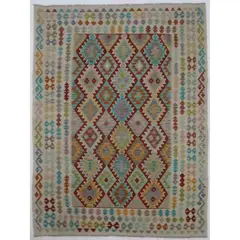 BAZHARS - Alfombra 294X204 cm Artesanal Kilim Vegi