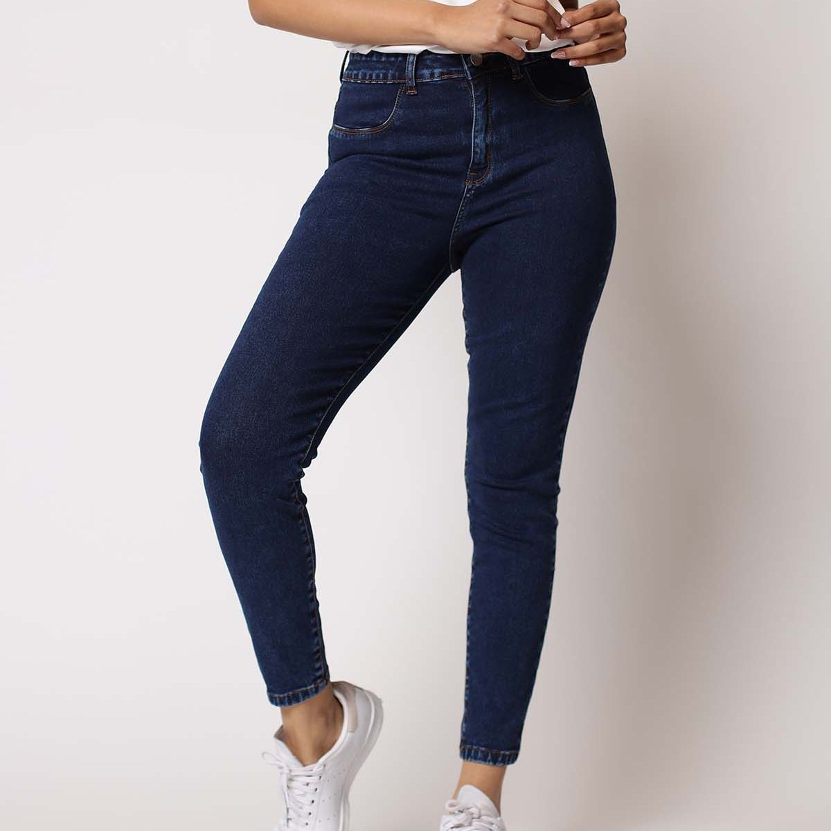 MOMCHIC - Jeans  Skinny basico Azul