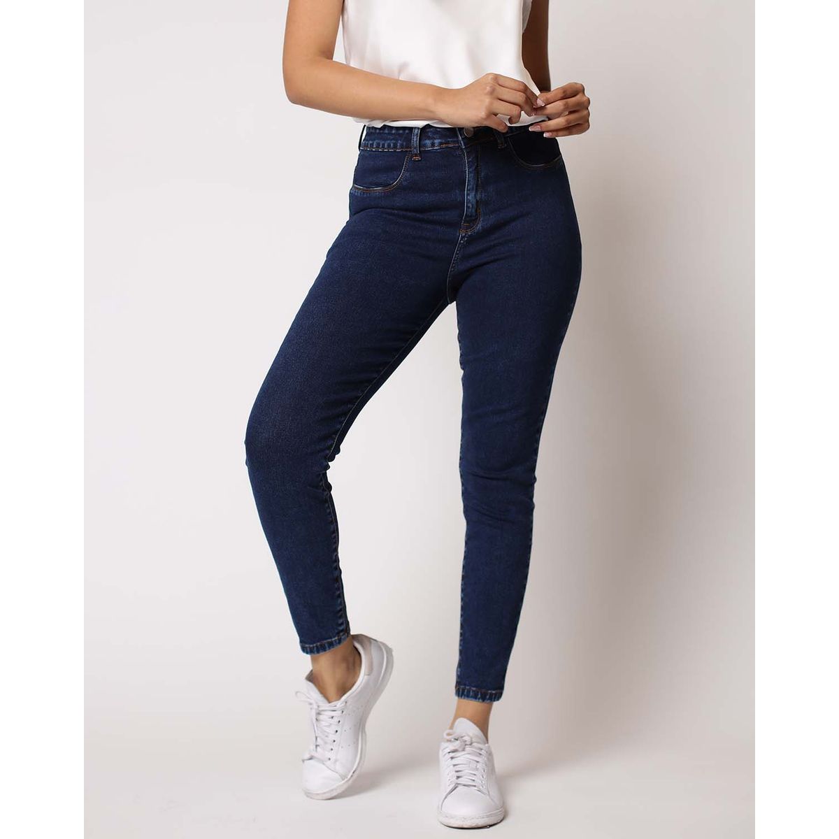 MOMCHIC - Jeans  Skinny basico Azul