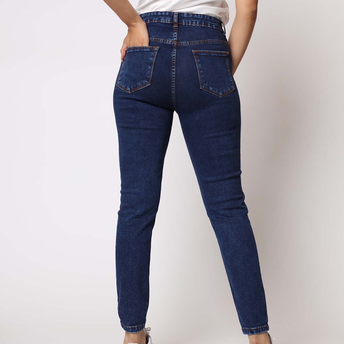 MOMCHIC - Jeans  Skinny basico Azul