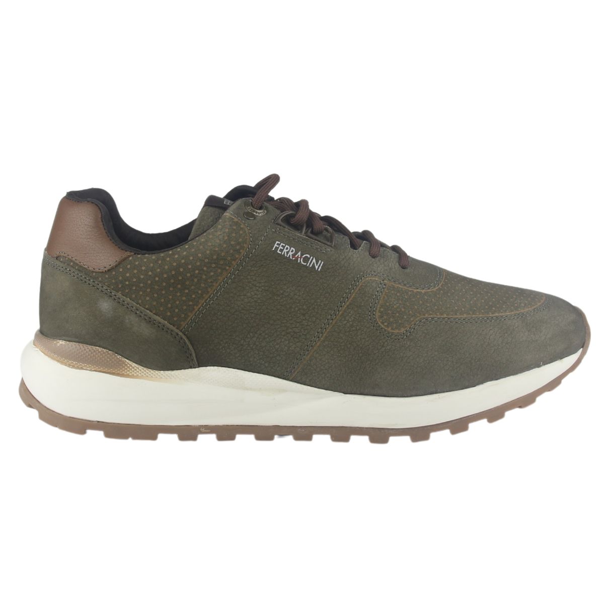 FERRACINI - Zapatilla Hombre Oliva Casual Ferracini 9357