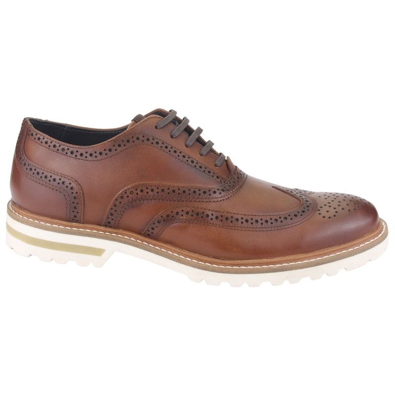 FERRACINI - Zapato Hombre Cuero Café Ferracini 3403
