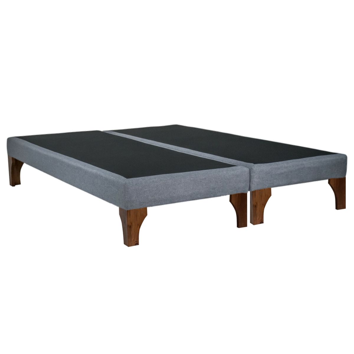 BLOCCARE - Base de Cama Emma 2 Plazas Dividida Box 13 cm de 190 cm - con patas de 24 cm