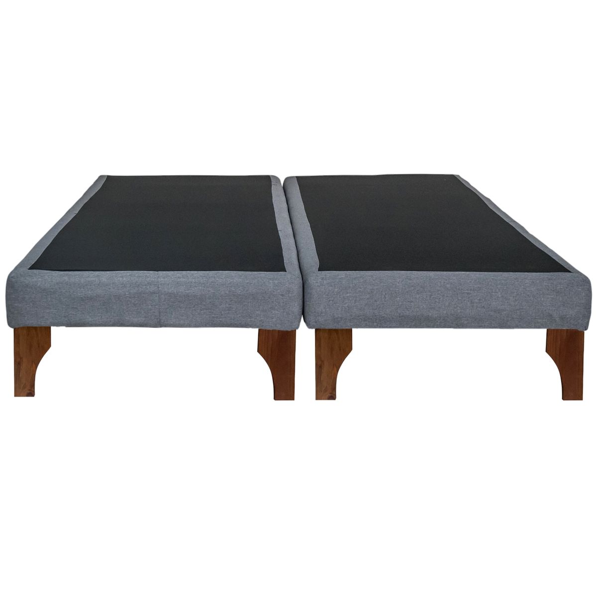 BLOCCARE - Base de Cama Emma 2 Plazas Dividida Box 13 cm de 190 cm - con patas de 24 cm