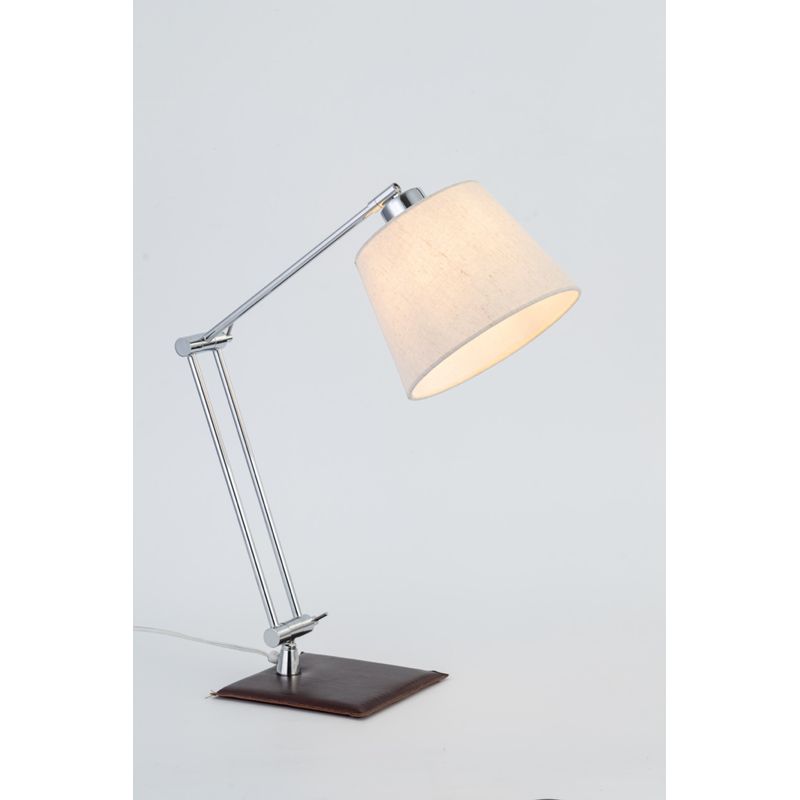 DISEÑO 3 - Lampara Sobre Mesa Articulada Cromo Cuero