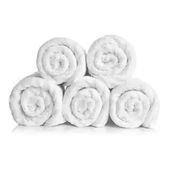 GENERICO - Pack 12 Toallas Blanca Peluqueria Barberia Microfibra 73cm x 43cm…