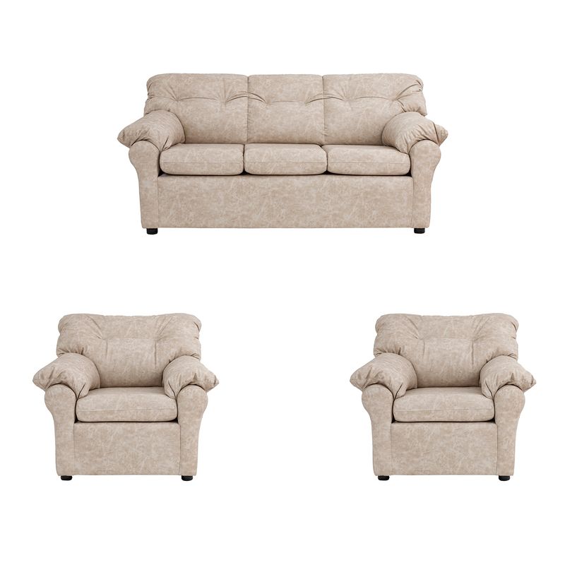 MUEBLES AMERICA - Living América 311 Cuero Auris Beige